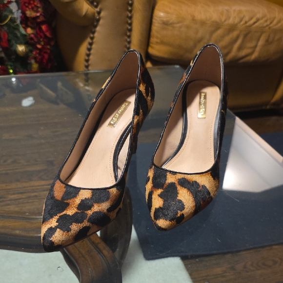 Louise et Cie Shoes - Louise et Cie Leopard Real Cow Hair Fur Heels
